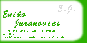 eniko juranovics business card